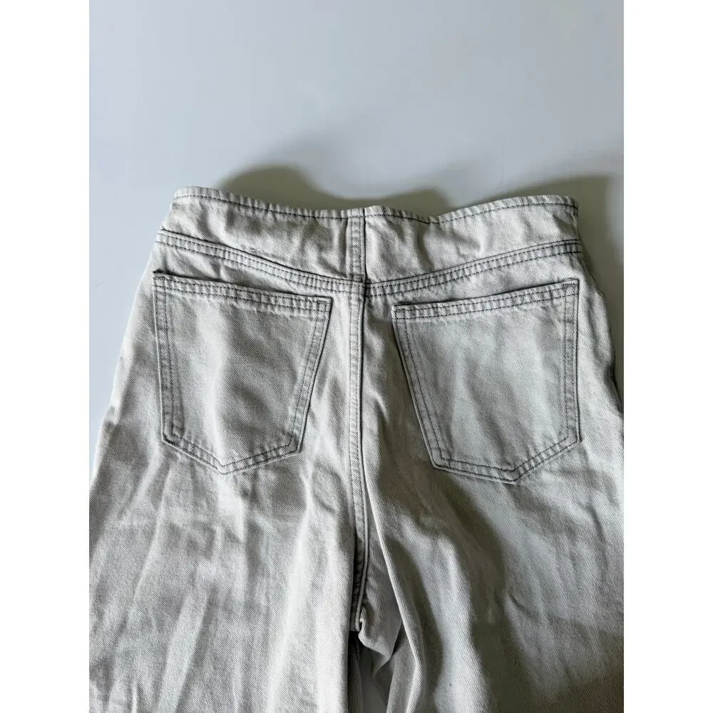 Zara Low Rise Wide Leg Faded Gray Jeans - Girls 13/14